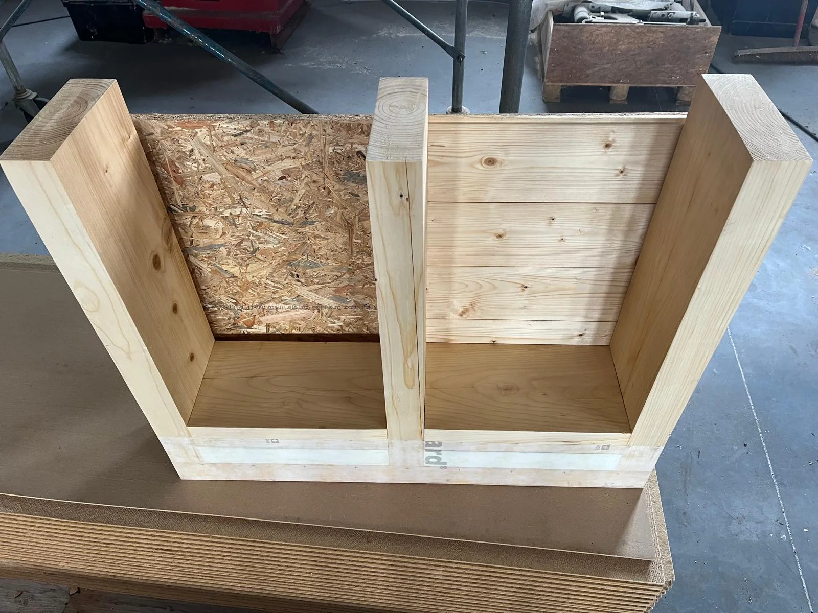 Prefab plat dak geplaatst door ECOPREFAB